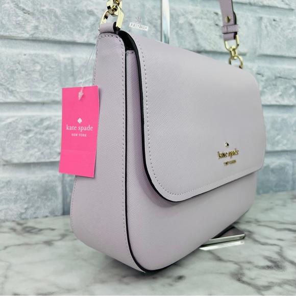 Kate Spade Staci Saffiano Shoulder Bag Crossbody & Wallet In Lilac Moon - Picture 3 of 16